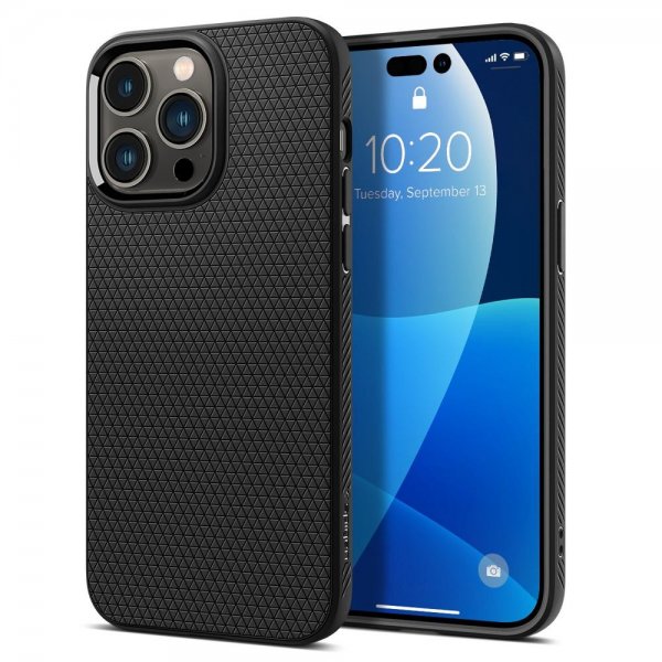 - iPhone 14 Pro Max - Skal - Liquid Air - Matte Black