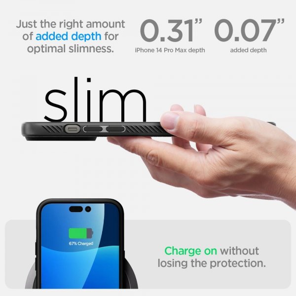 - iPhone 14 Pro Max - Skal - Liquid Air - Matte Black