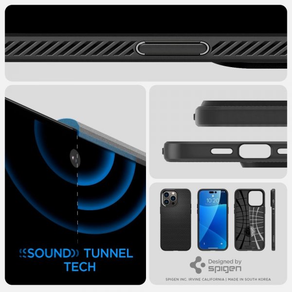 - iPhone 14 Pro Max - Skal - Liquid Air - Matte Black