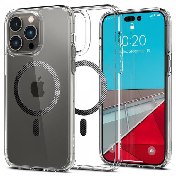 - iPhone 14 Pro Max - Skal - Ultra Hybrid MagFit - Carbon Fiber