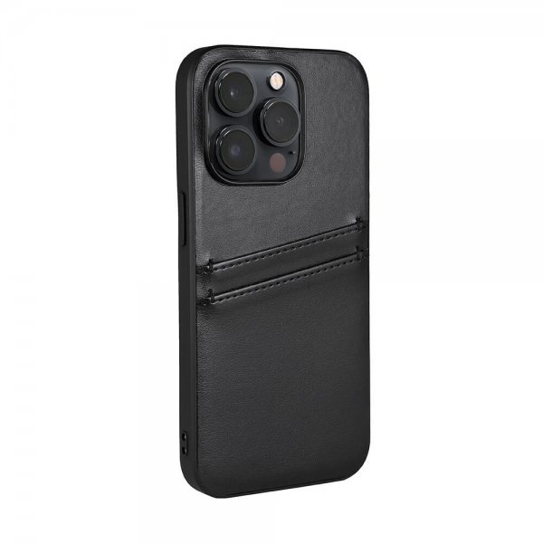 - iPhone 14 Pro - Skal - Backcover with Card Slots - Svart