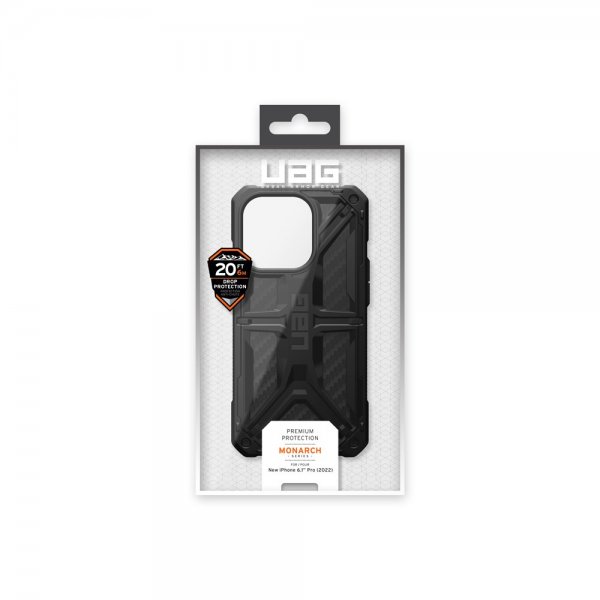 - iPhone 14 Pro - Skal - Monarch - Carbon Fiber