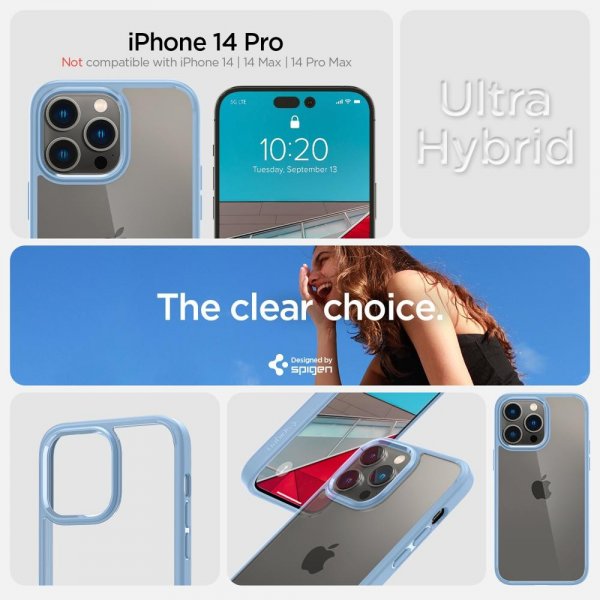 - iPhone 14 Pro - Skal - Ultra Hybrid - Sierra Blue