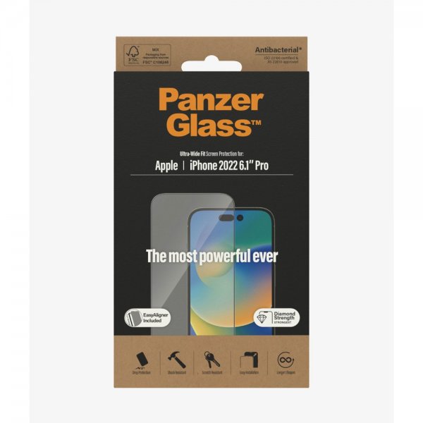 - iPhone 14 Pro - Skärmskydd - Ultra-Wide Fit EasyAligner