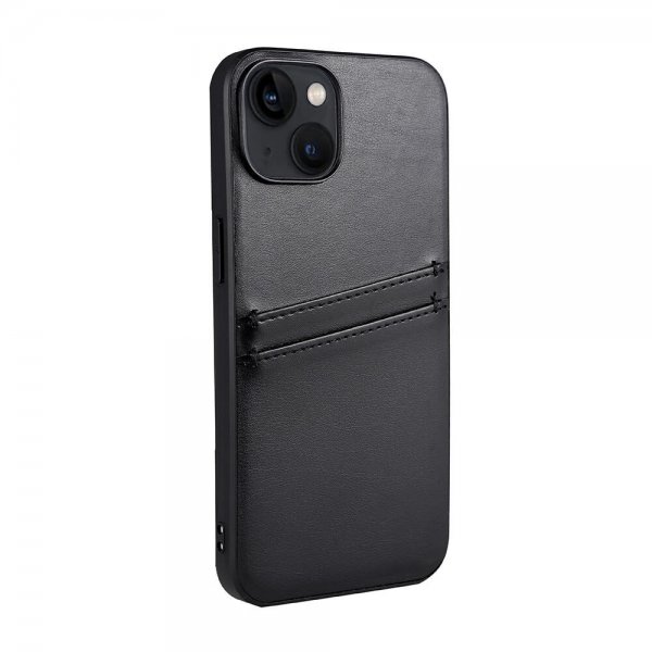 - iPhone 13/iPhone 14 - Skal - Backcover with Card Slots - Svart
