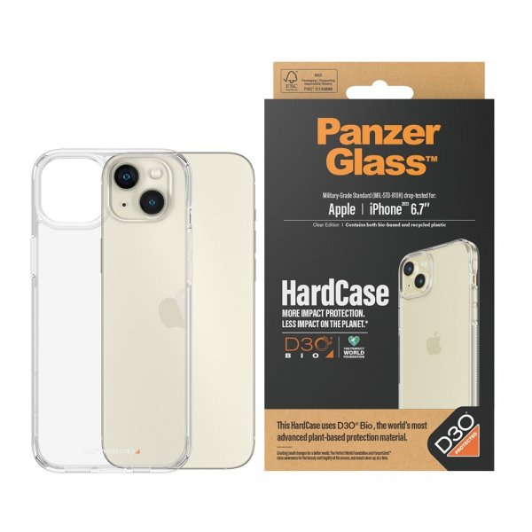 - iPhone 15 Plus - Skal - HardCase D3O - Transparent