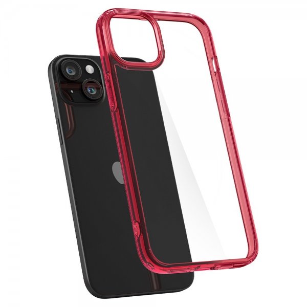 - iPhone 15 Plus - Skal - Ultra Hybrid - Red Crystal
