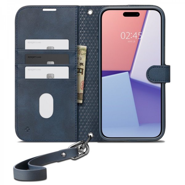 - iPhone 15 Pro Max - Fodral - Wallet S Pro - Navy