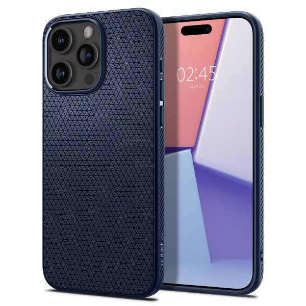 - iPhone 15 Pro Max - Skal - Liquid Air - Navy Blue