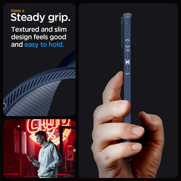 - iPhone 15 Pro Max - Skal - Liquid Air - Navy Blue