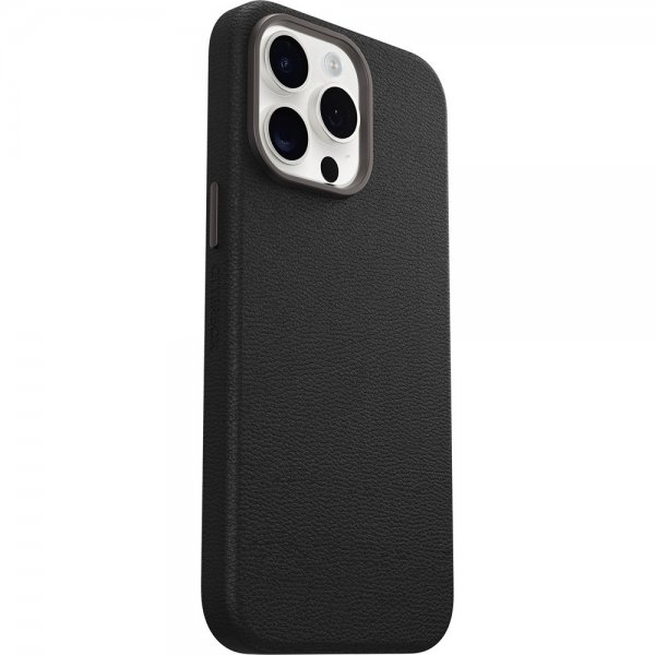 - iPhone 15 Pro Max - Skal - Symmetry Cactus Leather MagSafe - Noir Ash