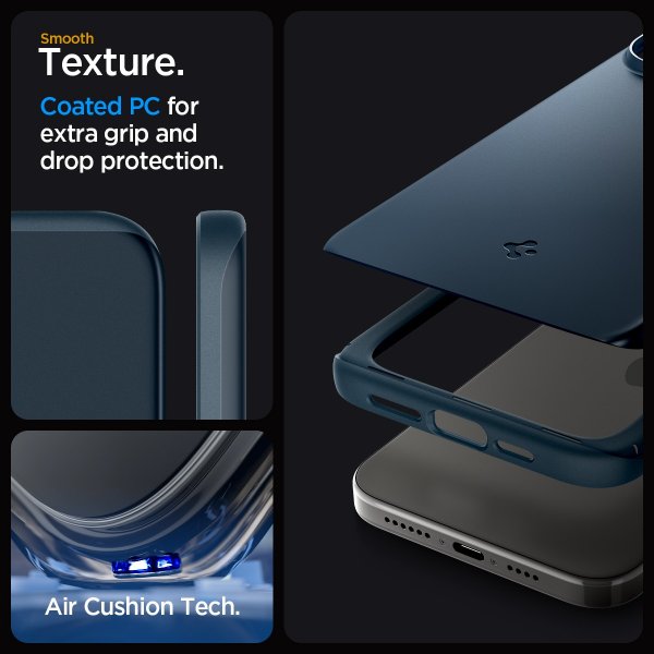 - iPhone 15 Pro Max - Skal - Thin Fit - Metal Slate