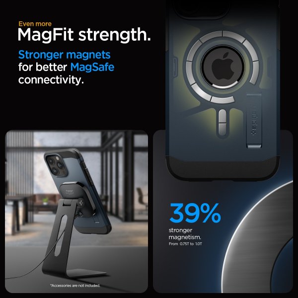 - iPhone 15 Pro Max - Skal - Tough Armor MagFit - Metal Slate