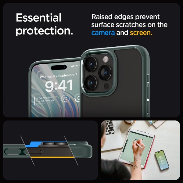 - iPhone 15 Pro Max - Skal - Ultra Hybrid - Abyss Green