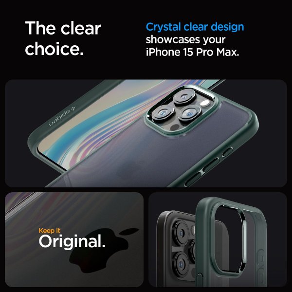 - iPhone 15 Pro Max - Skal - Ultra Hybrid - Frost Green