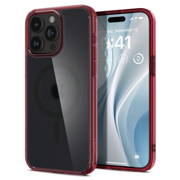 - iPhone 15 Pro Max - Skal - Ultra Hybrid MagFit - Frost Deep Red