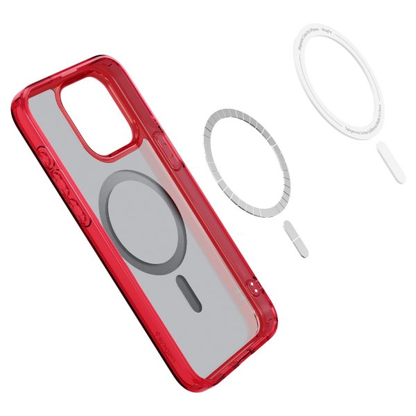 - iPhone 15 Pro Max - Skal - Ultra Hybrid MagFit - Frost Deep Red