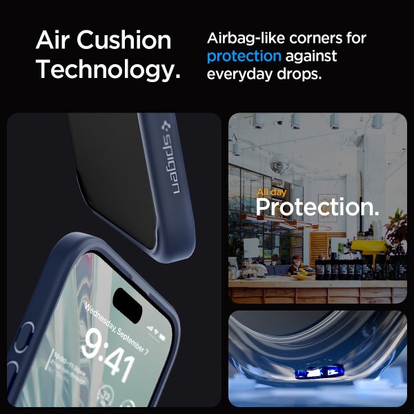 - iPhone 15 Pro Max - Skal - Ultra Hybrid - Navy Blue