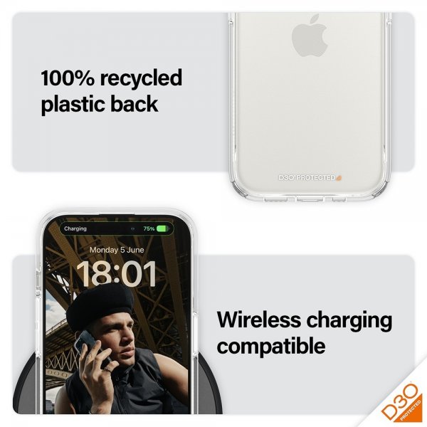 - iPhone 15 Pro - Skal - HardCase D3O - Transparent