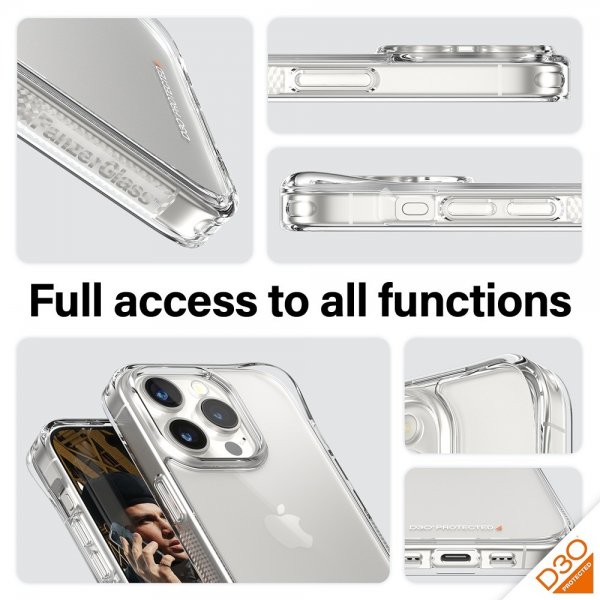 - iPhone 15 Pro - Skal - HardCase D3O - Transparent
