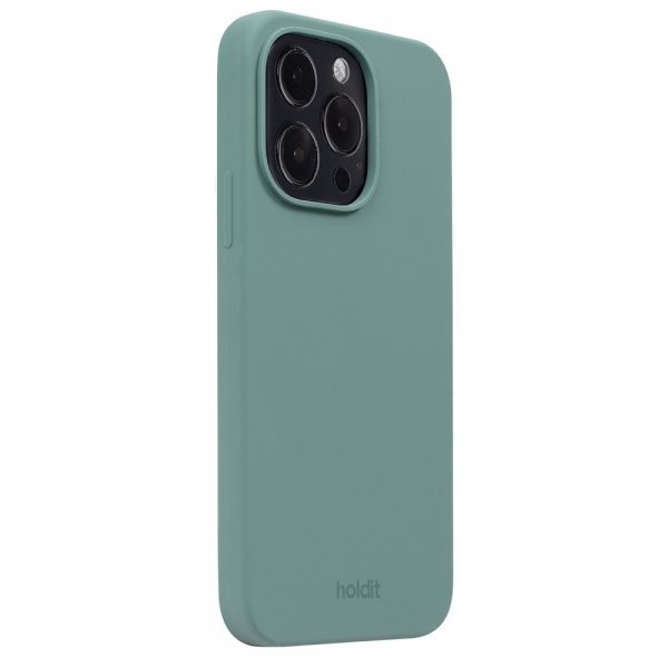 - iPhone 15 Pro - Skal - Silikon - Moss Green