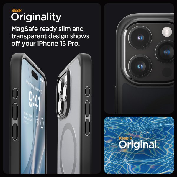 - iPhone 15 Pro - Skal - Ultra Hybrid MagFit - Frost Black