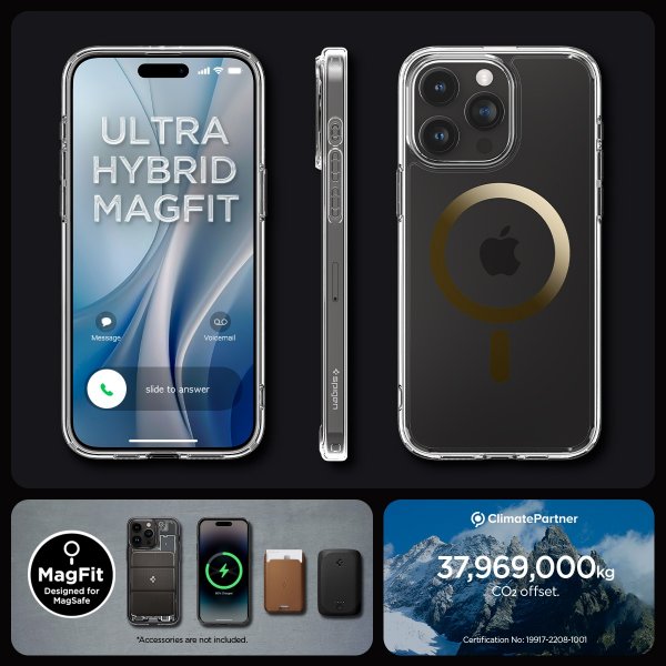 - iPhone 15 Pro - Skal - Ultra Hybrid MagFit - Guld
