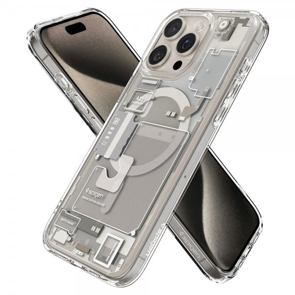 - iPhone 15 Pro - Skal - Ultra Hybrid Zero One MagFit - Natural Titanium