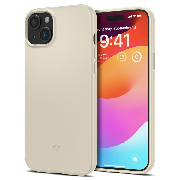 - iPhone 15 - Skal - Thin Fit - Mute Beige