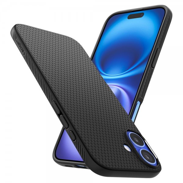 - iPhone 16 Plus - Skal - Liquid Air - Matte Black