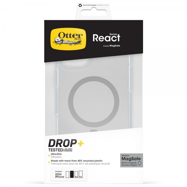 - iPhone 16 Plus - Skal - React MagSafe - Transparent