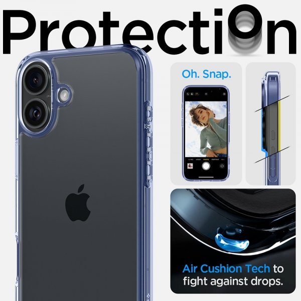 - iPhone 16 Plus - Skal - Ultra Hybrid - Sky Crystal