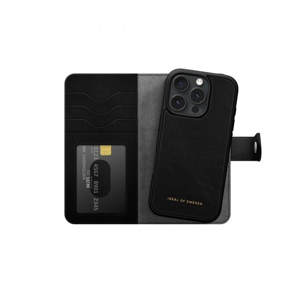 - iPhone 16 Pro Max - Fodral - Magnet Wallet+ MagSafe - Svart
