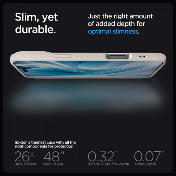 - iPhone 16 Pro Max - Skal - Liquid Air - Natural Titanium