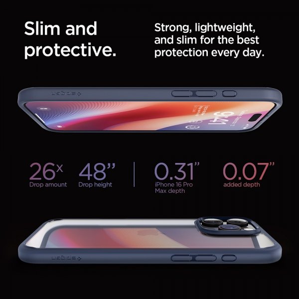 - iPhone 16 Pro Max - Skal - Ultra Hybrid - Navy Blue
