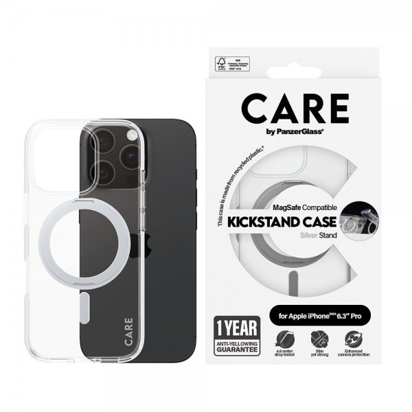 - iPhone 16 Pro - Skal - Kickstand MagSafe - Silver