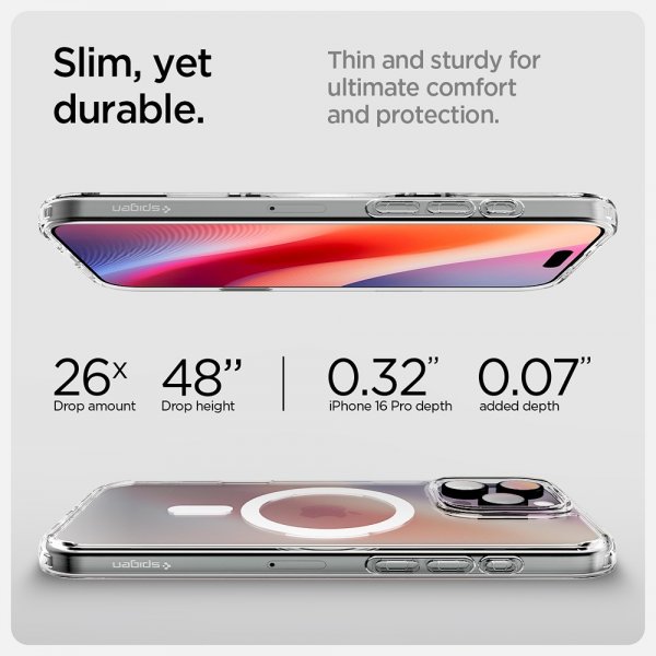 - iPhone 16 Pro - Skal - Ultra Hybrid T MagFit - Clear White