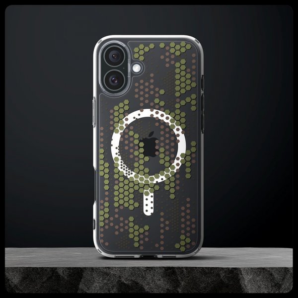 - iPhone 16 - Skal - Ultra Hybrid MagFit - Digital Camo