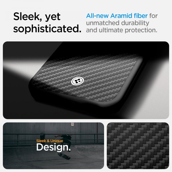 - iPhone 16e/17e - Skal - Enzo Aramid MagFit - Matte Black