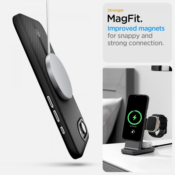 - iPhone 16e/17e - Skal - Enzo Aramid MagFit - Matte Black