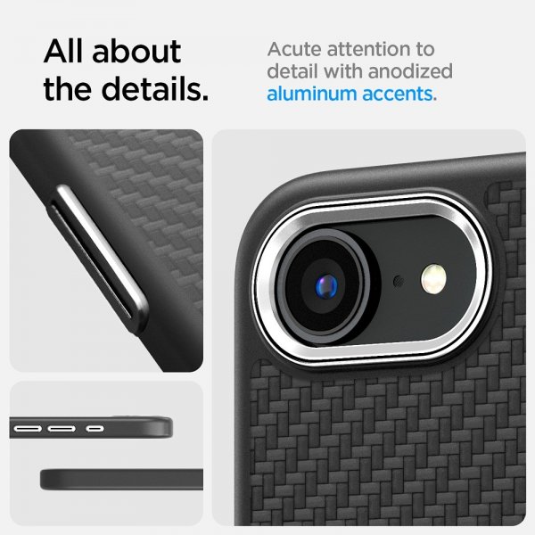 - iPhone 16e/17e - Skal - Enzo Aramid MagFit - Matte Black
