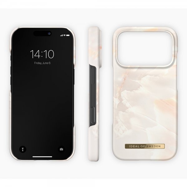 - iPhone 17 Pro Max - Skal - Printed Case MagSafe - Rose Pearl Marble