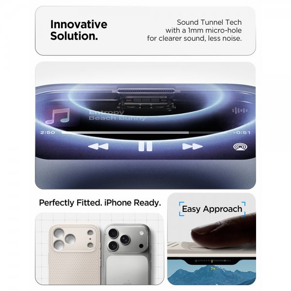 - iPhone 17 Pro - Skal - Liquid Air - Natural Titanium