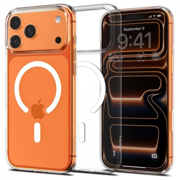 - iPhone 17 Pro - Skal - Liquid Crystal MagFit - Clear White