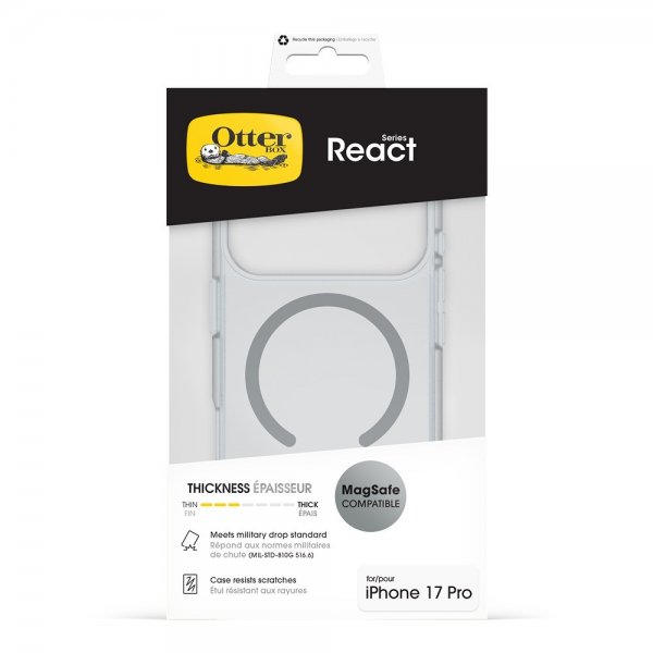- iPhone 17 Pro - Skal - React MagSafe - Transparent