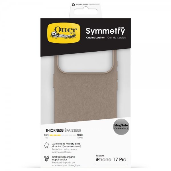 - iPhone 17 Pro - Skal - Symmetry Cactus Leather MagSafe - Grey Comfort