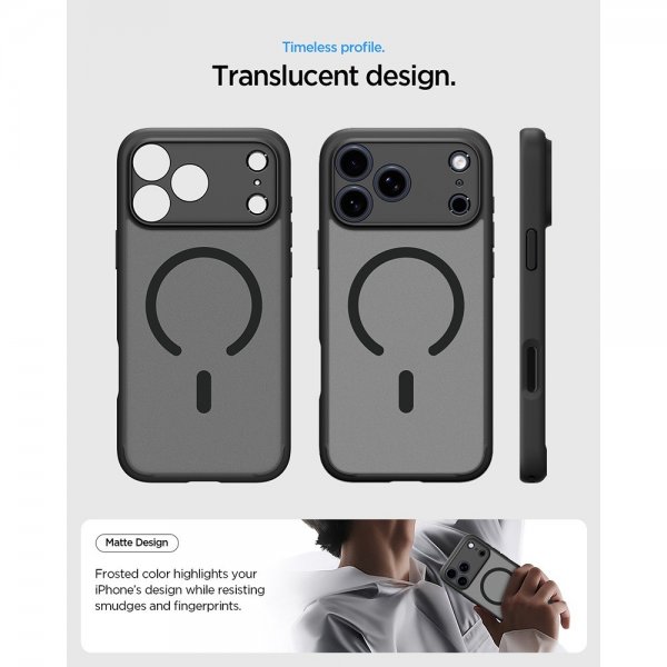 - iPhone 17 Pro - Skal - Ultra Hybrid MagFit - Frost Black