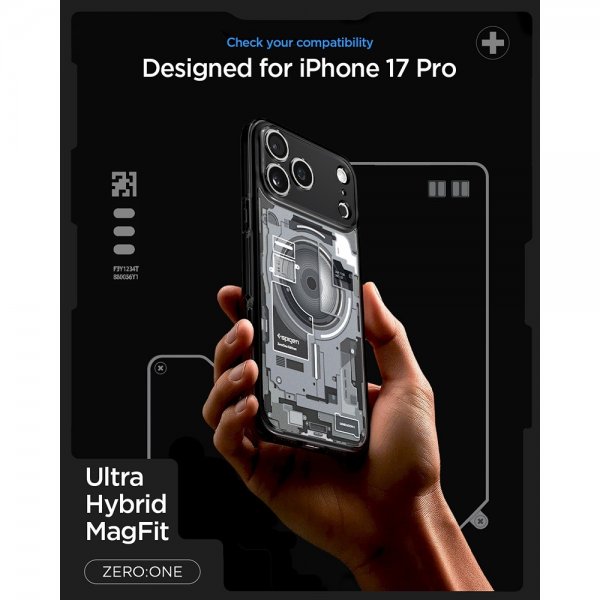 - iPhone 17 Pro - Skal - Ultra Hybrid Zero One MagFit - Svart