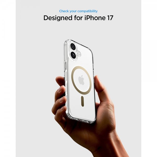 - iPhone 17 - Skal - Ultra Hybrid MagFit - Clear Gold