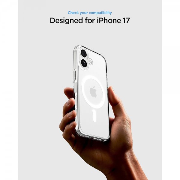 - iPhone 17 - Skal - Ultra Hybrid MagFit - Clear White